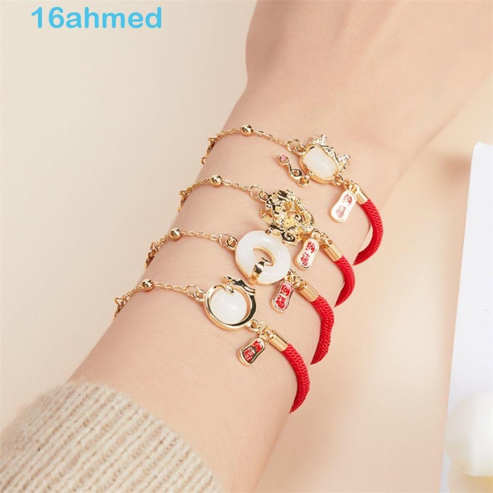 Ahmed Wealth Bracelets, Handmade Braided Cartoon Cute Chinese Year Of 