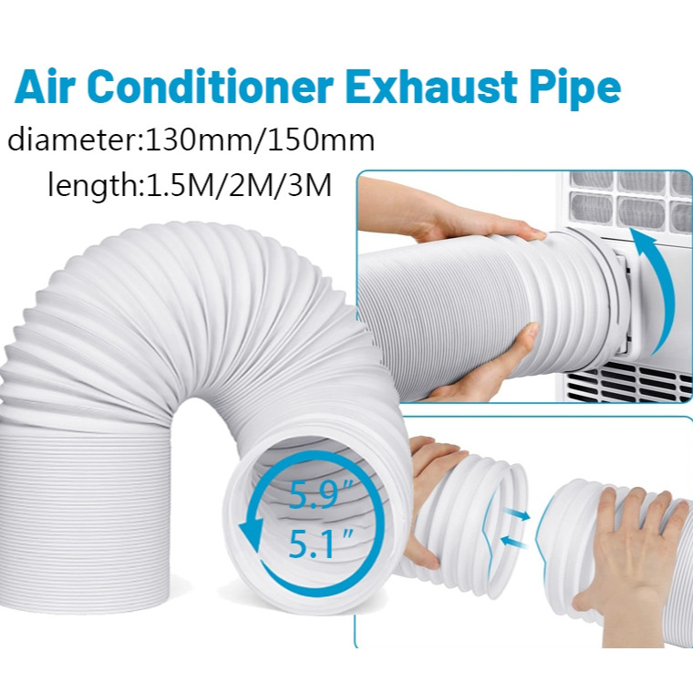 [READY STOCK]Air Conditioner Hose Exhaust Vent Portable Aircon Window Seal Duct Extension Pipe