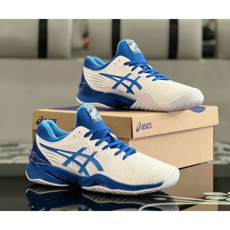 Asics Tennis Court FF2 Novak With Blue sneakers Shopee Malaysia