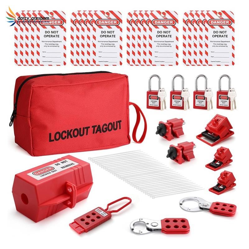 Electrical Lockout Tagout Kit, Hasps Set, Clamp on and Universal ...