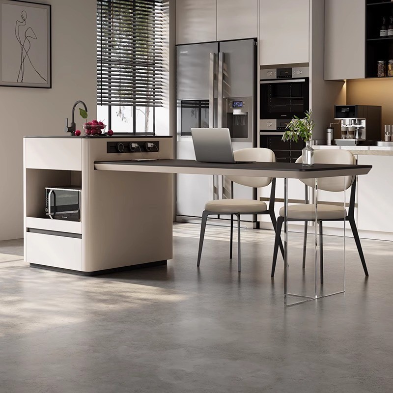 Get gifts/ST-⛵High-End Rock Plate Island Table Dining Table Integrated ...