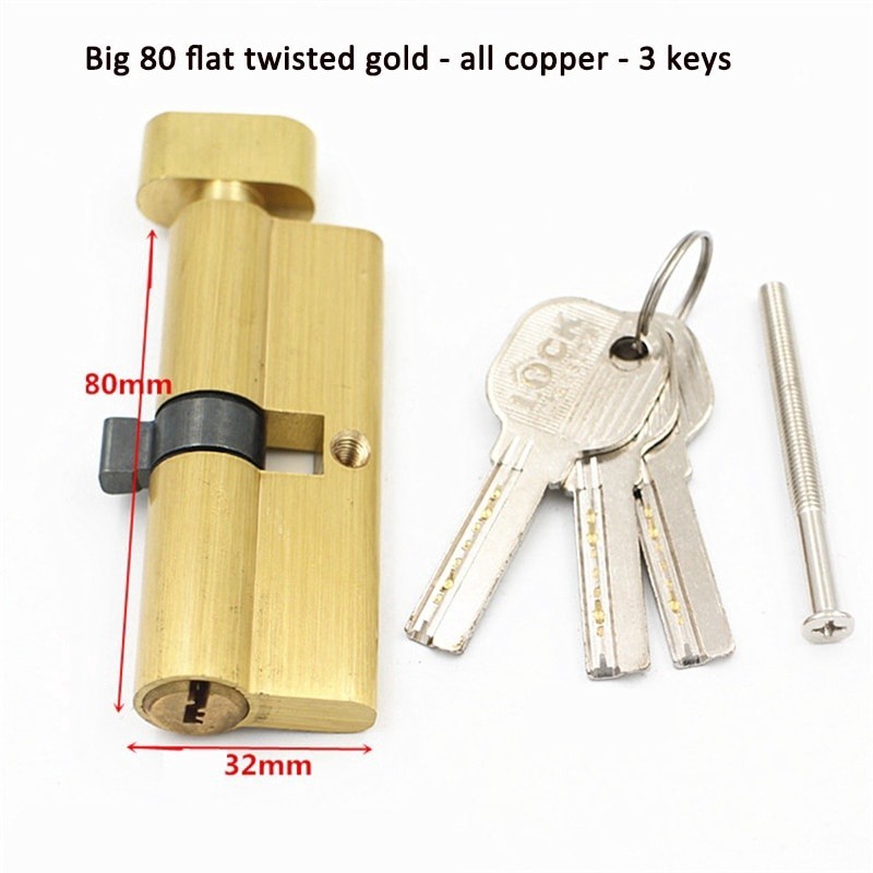 Advanced Anti-theft Copper Lock Core Security Door Lock Cylinder 70mm ...