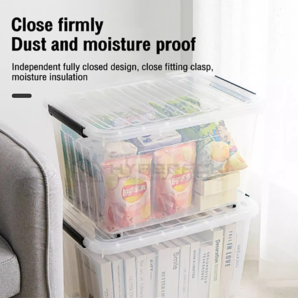 RACKSMORE Storage Box Plastic Transparent Organizer Store Room With ...