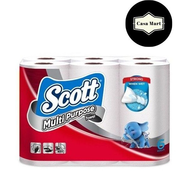 Scott Multi Purpose Kitchen Towel 6 Rolls 600g | Shopee Malaysia