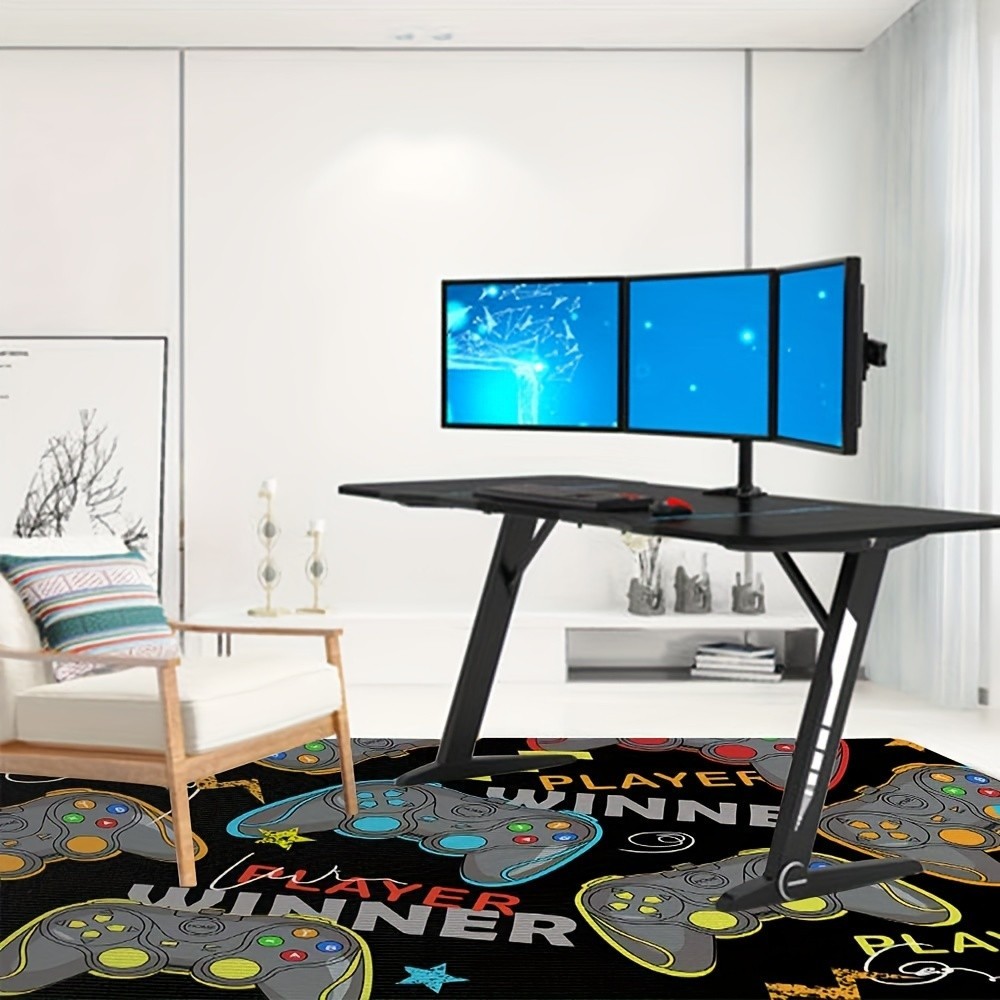1pc Gaming Room Carpet Rugs For Teen Boys Bedroom, Machine Washable ...