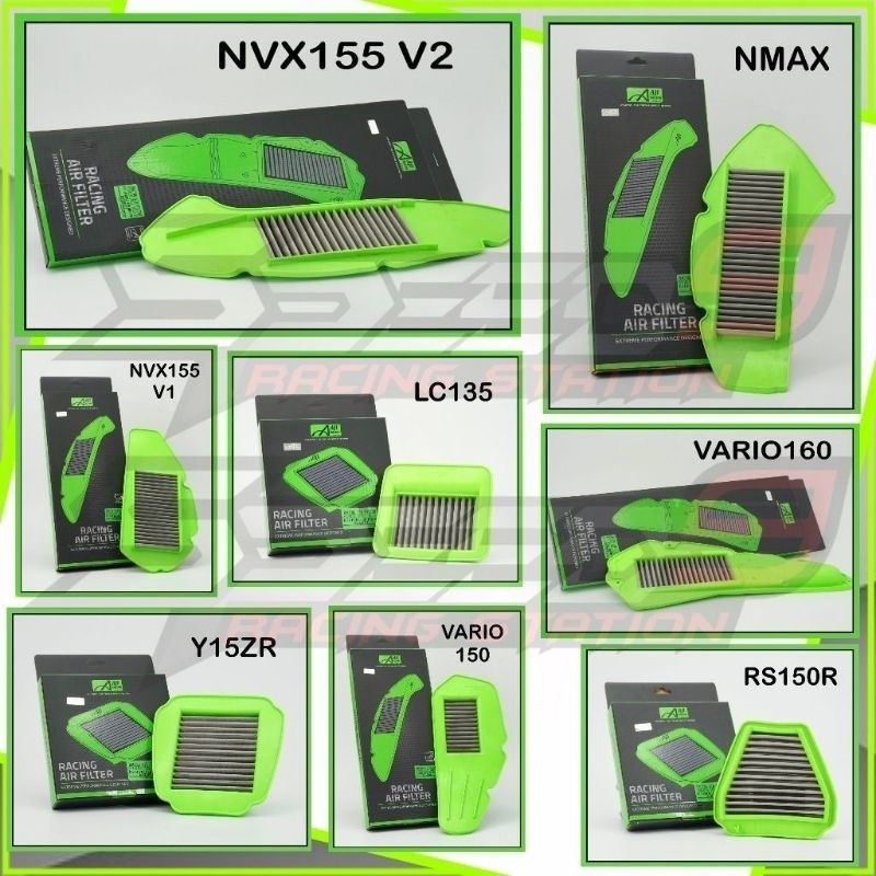 Aji Racing air filter LC135 Y15 Y16 RS150 RSX150 NVX NMAX VARIO150 ...