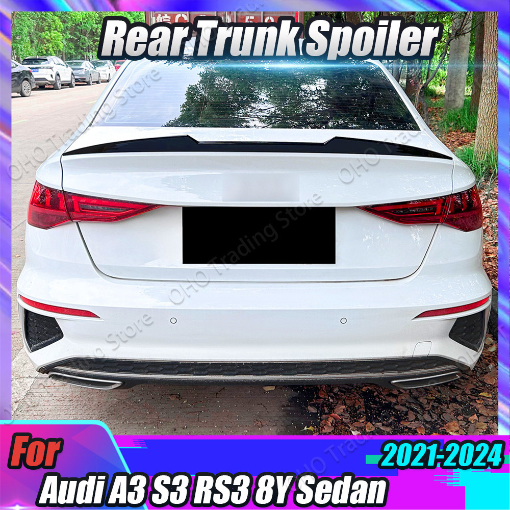 A3 8Y V Style Rear Trunk Spoiler For Audi A3 S3 RS3 8Y Sedan 2021 2022 ...