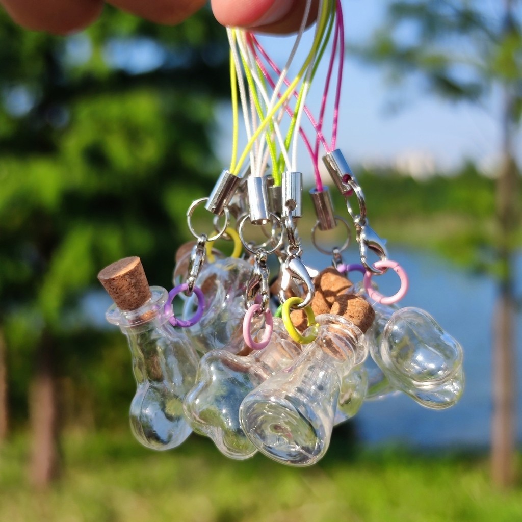Botol Kaca Botol Kaca DIY Botol Drift Lutsinar Gabus Botol Mini Botol ...