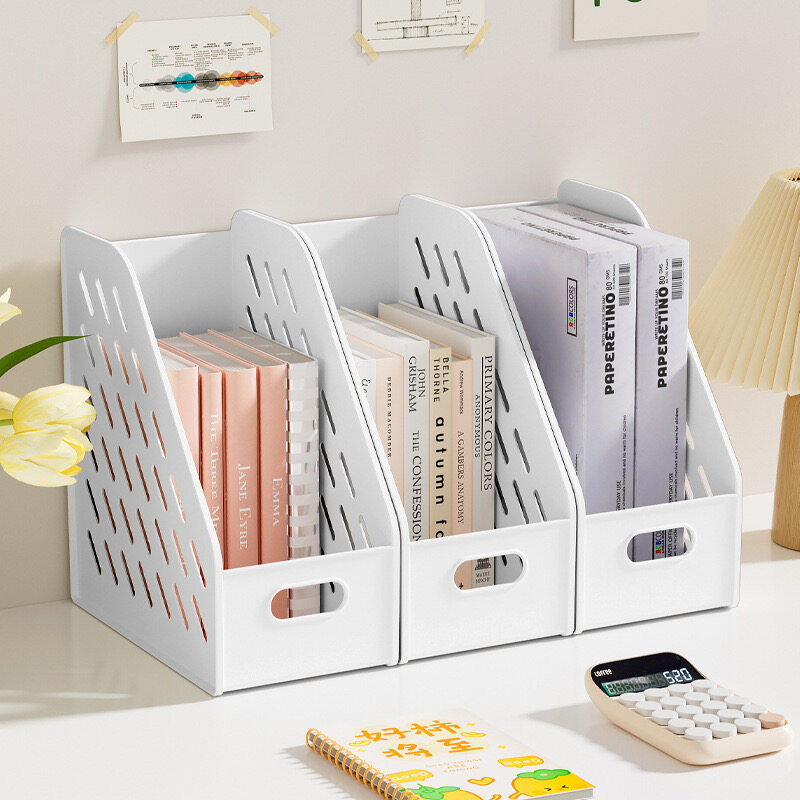 Desktop standing bookshelf desk storage rack office desk storage box ...