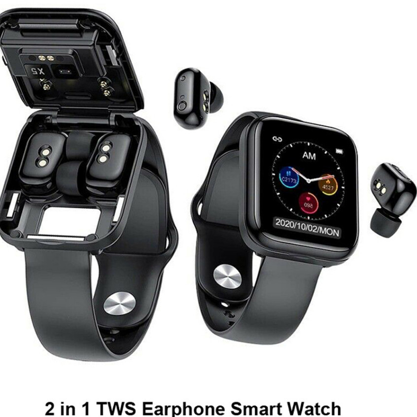X8 in Smartwatch with Wireless Earphone in-ear Headphone Tws Bluetooth  Call Smart Watch with Earbuds