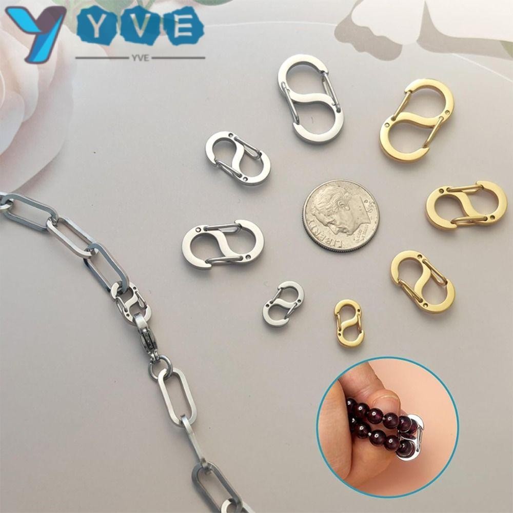 YVE 10Pcs Double Opening Lobster Clasp, S Lock DIY Necklace Shortener