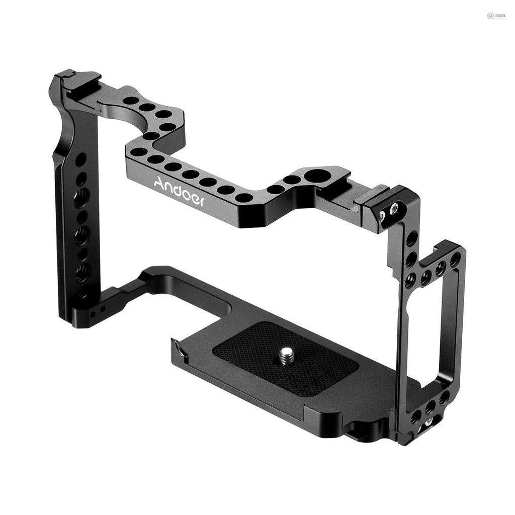 Andoer Camera Cage Aluminum Alloy with 1/4 Inch & 3/8 Inch Screw Holes ...