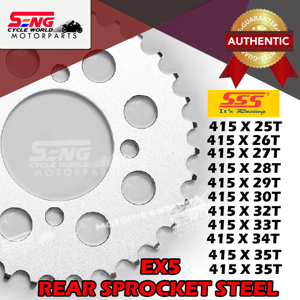 SSS REAR SPROCKET STEEL 415 (26T-36T) ( SUITABLE FOR EX-5/ SPORT RIDER ...