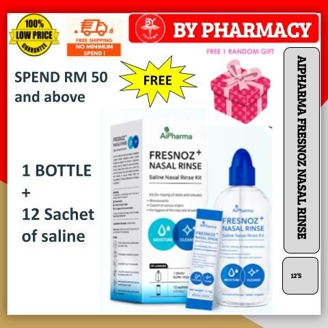 [1Bottle+12 Sachets] AiPharma Fresnoz+ Nasal Rinse Saline Nasal Rinse ...