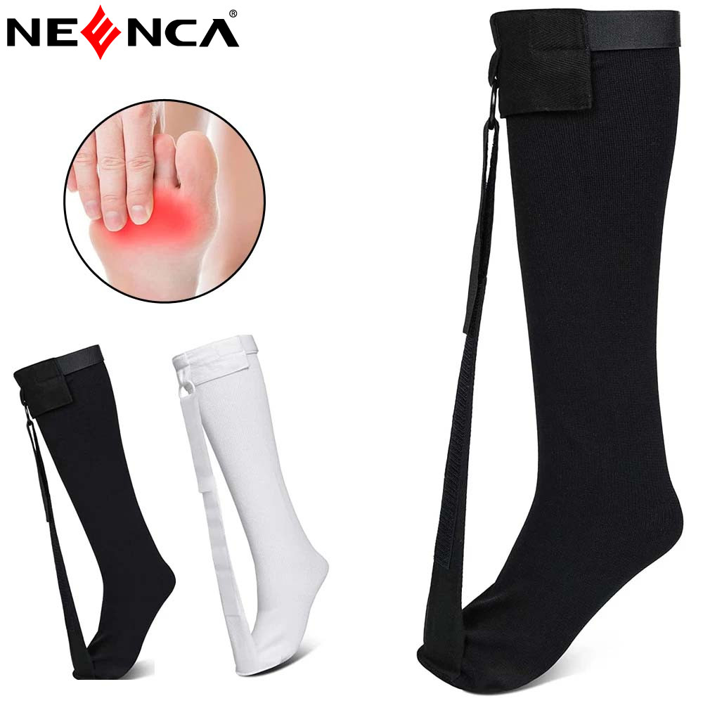 Neenca 1set Foot Drop Plantar Fasciitis Night Sock Stockings Soft Stretching Boot Splint For 6032