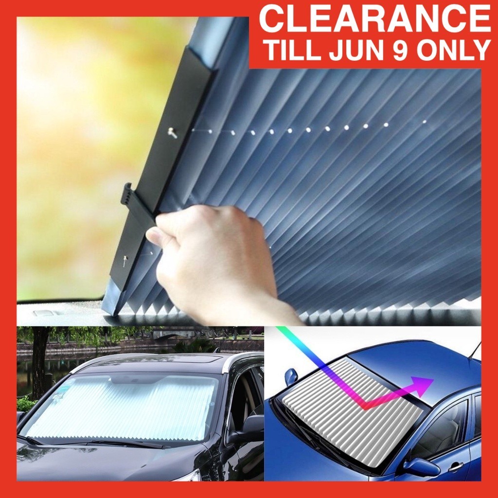 (FREE SUCTION SET) EW Car Front Windshield Sunshade Sunscreen ...