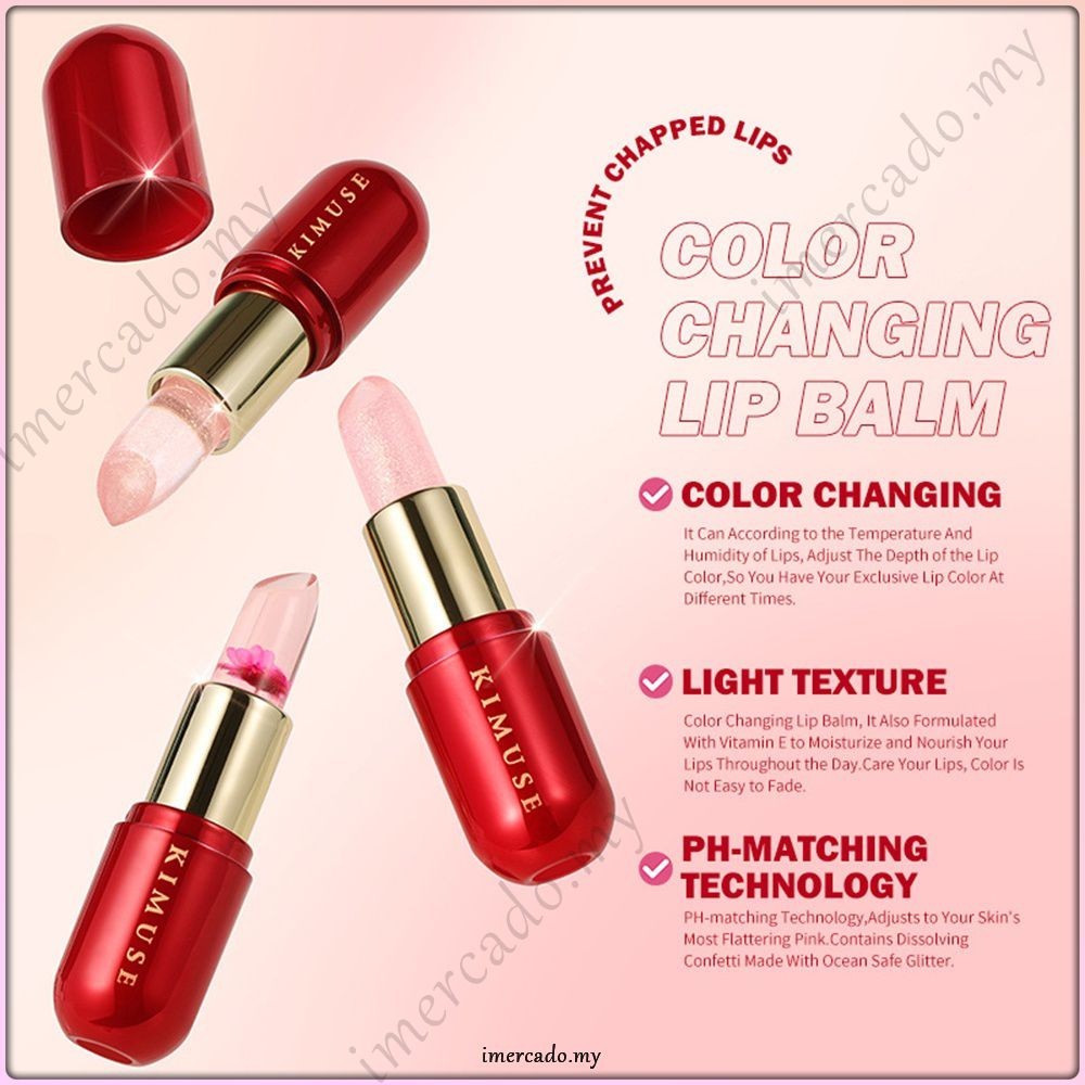COD Kimuse Color Changing Lip Balm Long-lasting Waterproof Moisturizing ...