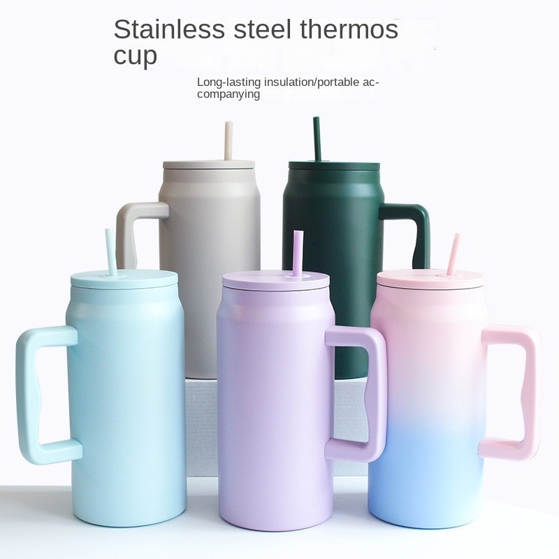 Hot 50OZ Large Capacity Water Bottle with Straw 1500ml Giant 304 ...
