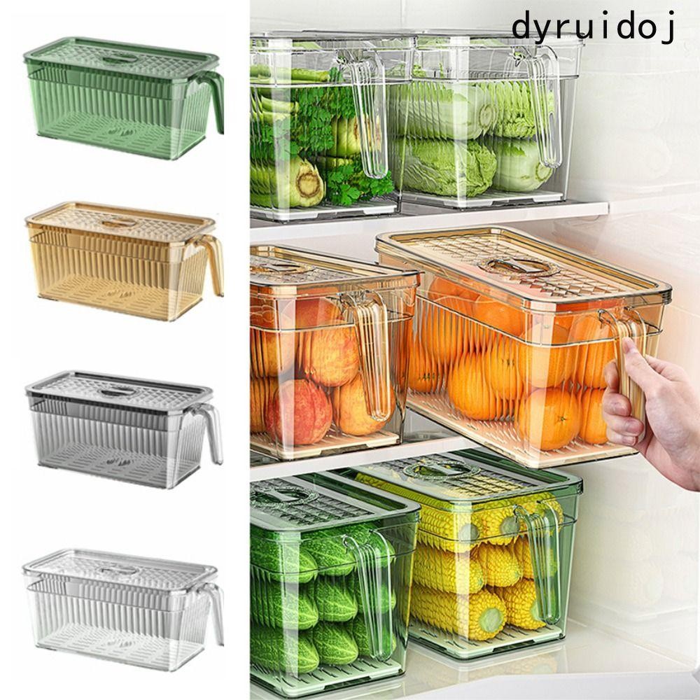 DYRUIDOJ Refrigerator Storage Box, Sealed Stackable Timed Refrigerator ...