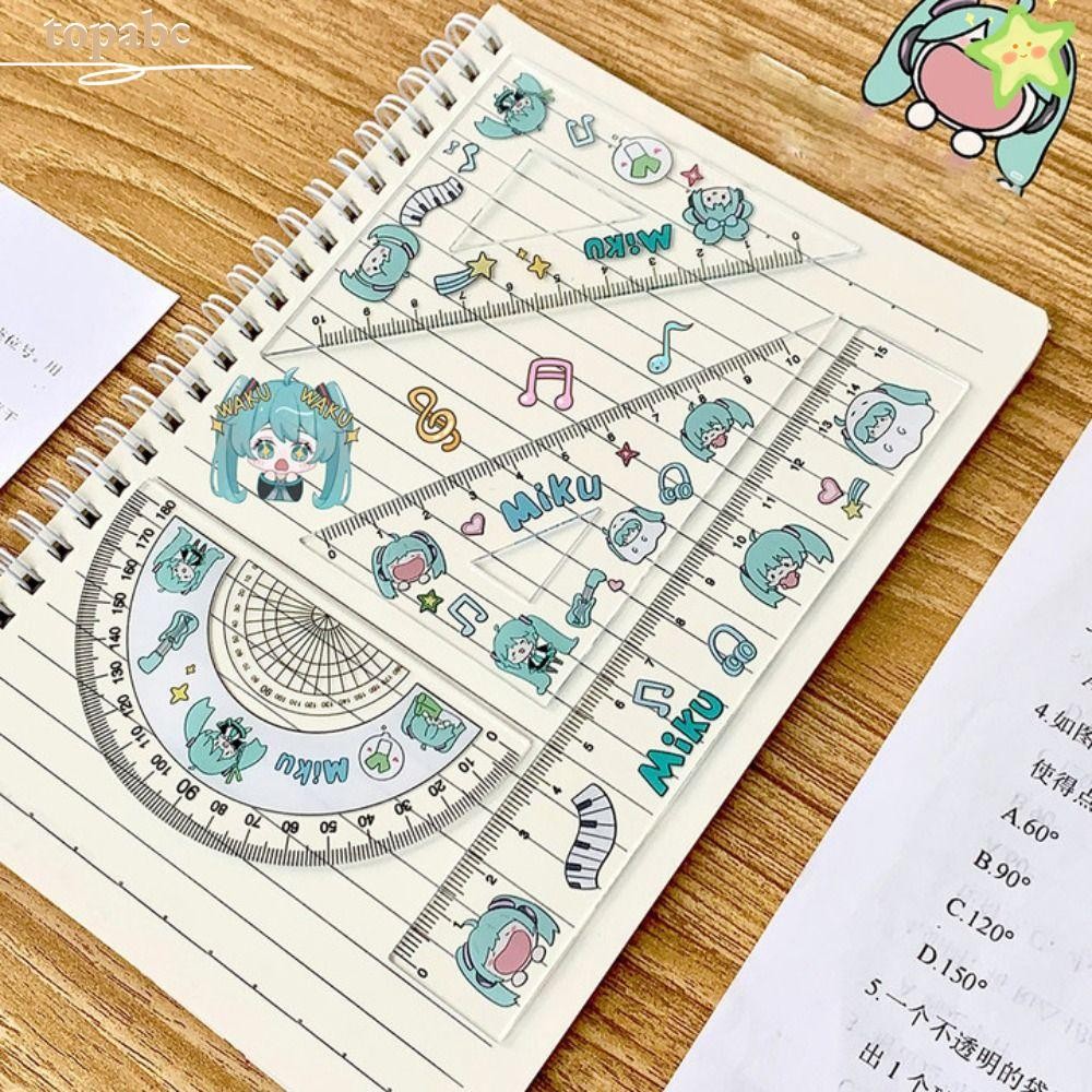 TOPABC Set Square, Drawing Measuring Tool Students Stationery Ruler Set ...
