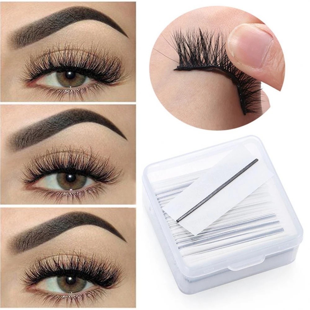 50Pcs/Box Reusable SelfAdhesive Glueless False Eyelashes