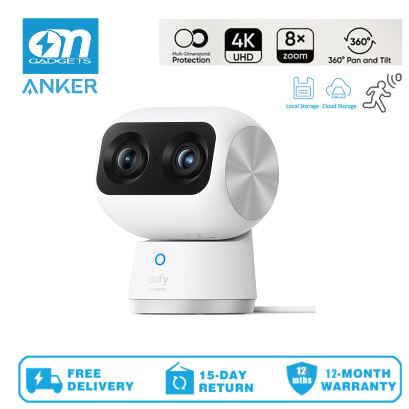Anker T8416 Eufy Security Indoor Cam S350, Dual Cameras, 4K UHD ...