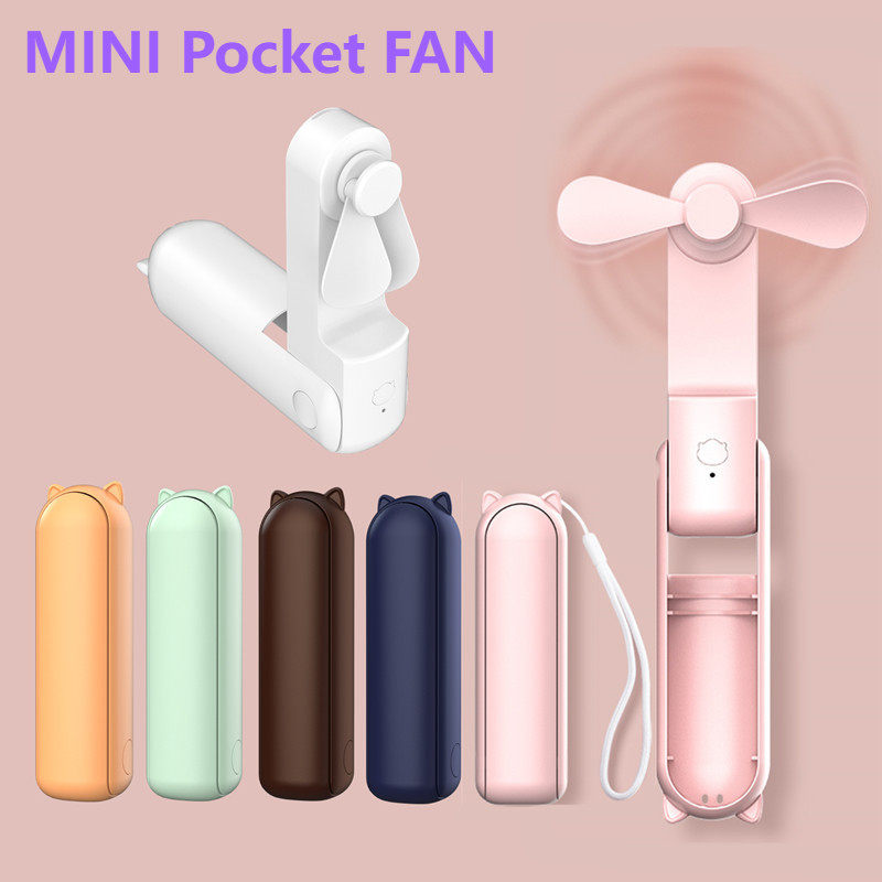Mini Electric Fan Pocket Fan Multifunction Handheld Portable Outdoor ...