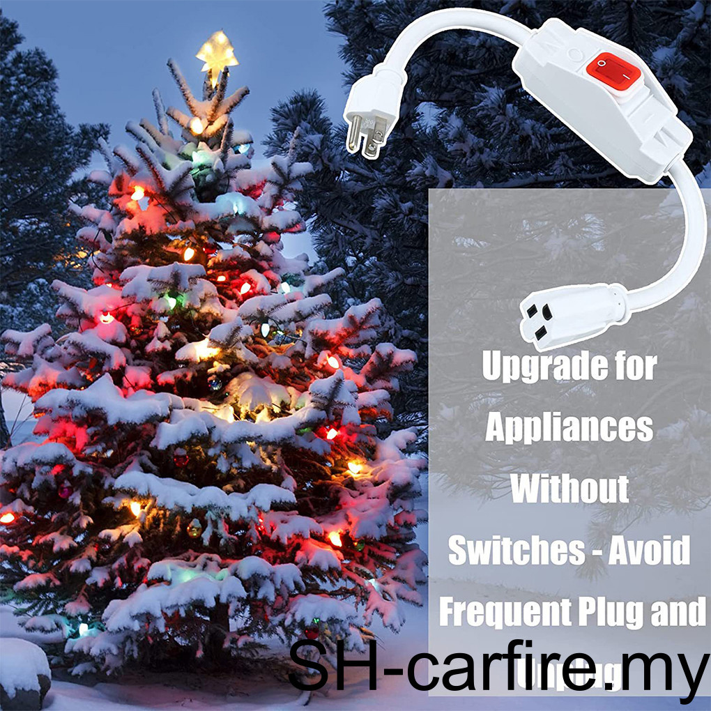 Heavy Duty Black Extension Cord With Waterproof On/Off Switch Outdoor ...