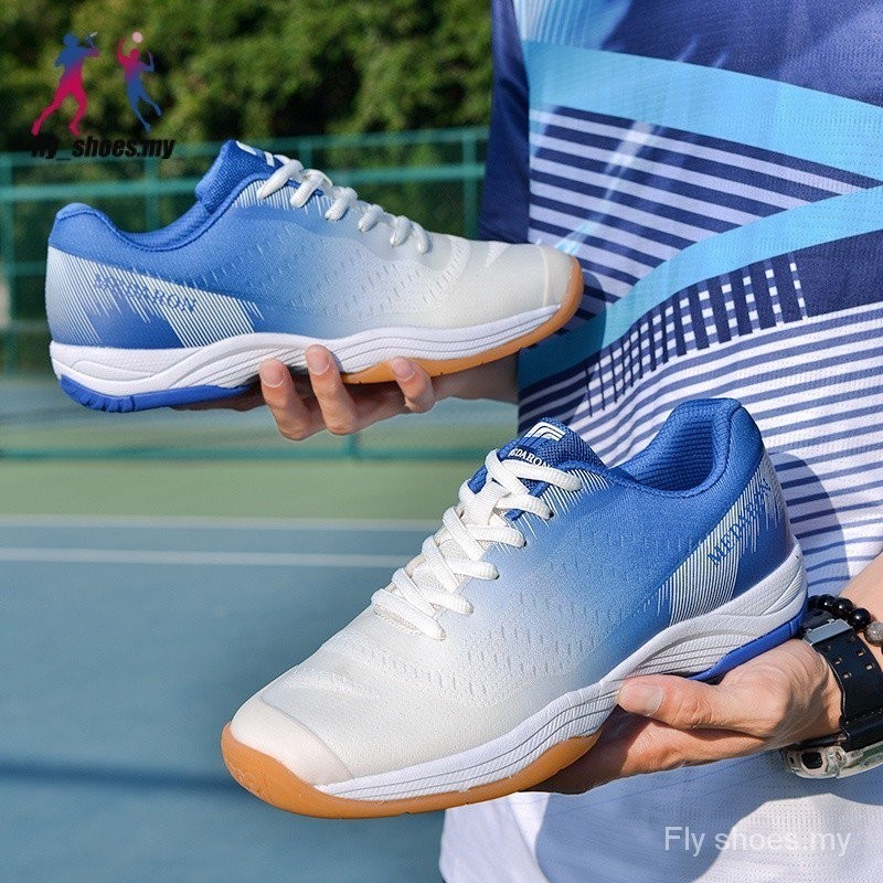 Men Professional Badminton Shoes Gym Walking Volleyball Shoes Leather ...