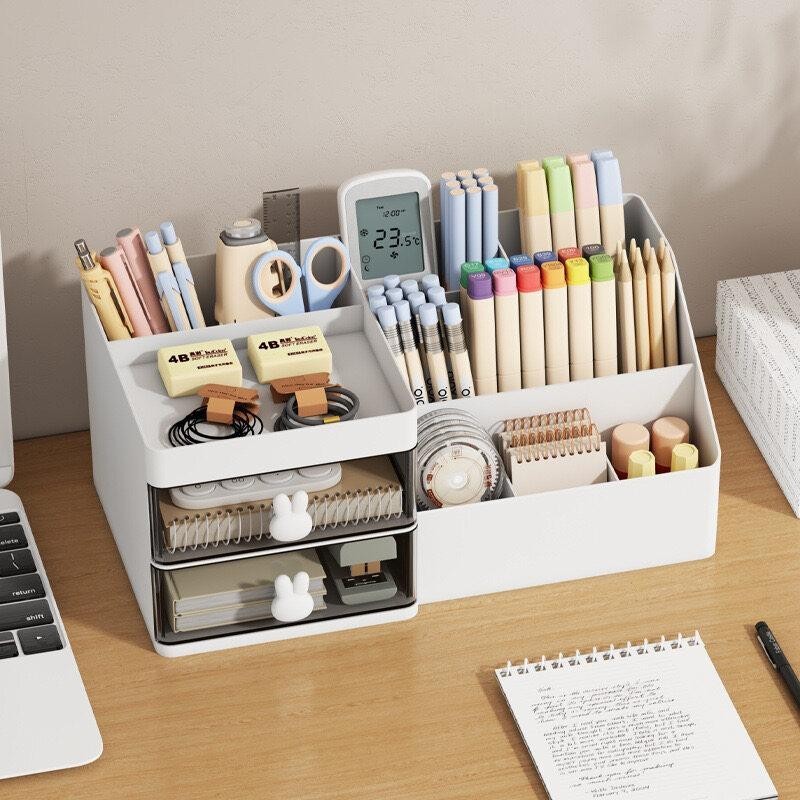 Pen holder storage box desk drawer type multifunctional large capacity ...