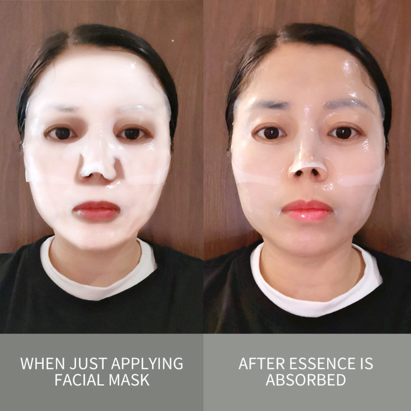 White and Transparent Full Face Split Mask New Korean Popular Collagen ...