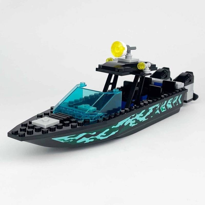 Compatible with Lego Building Blocks Speedboat Model Rubber Raft ...