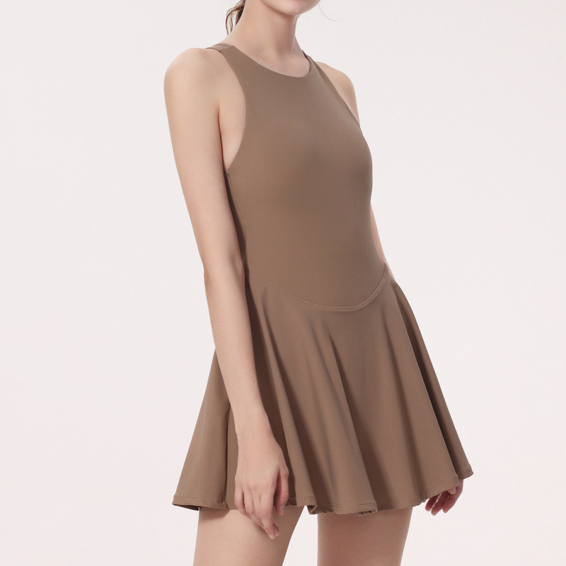 Dress Tennis Lulu Workout Dress With Padded Chest 2-In-1 Active Outfit  Stretch Athletes Fitness Women Pickleball Dress With Personal Protective  Pants | Shopee Malaysia