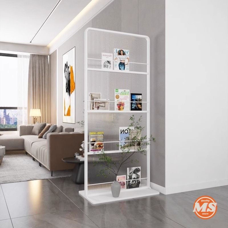 Glass partition rack modern simple living room bookshelf porch sofa ...