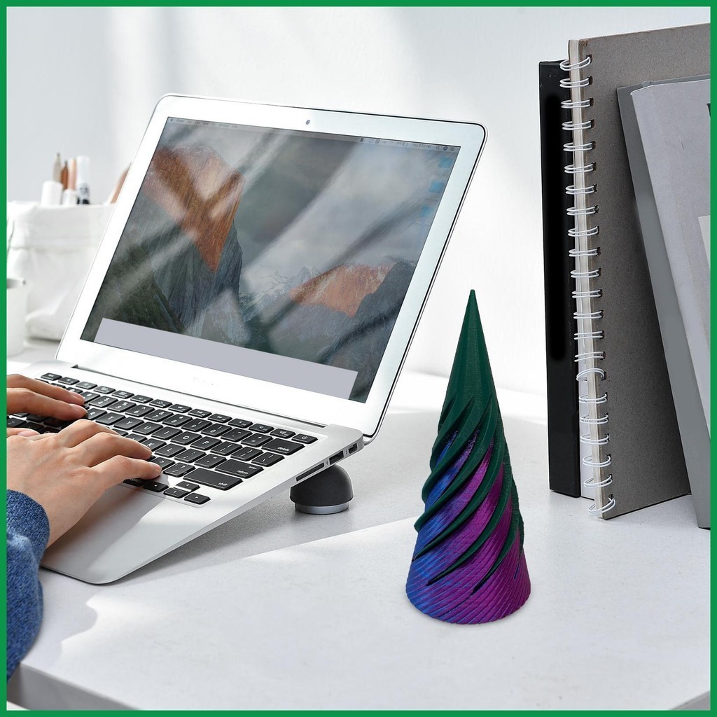 3D Printed Christmas Tree Desktop 3D Printing Spiral Tree Pyramid ...