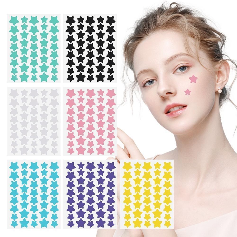 40pcspack Acne Patches Cute Star Design Various Colors Waterresistant ...