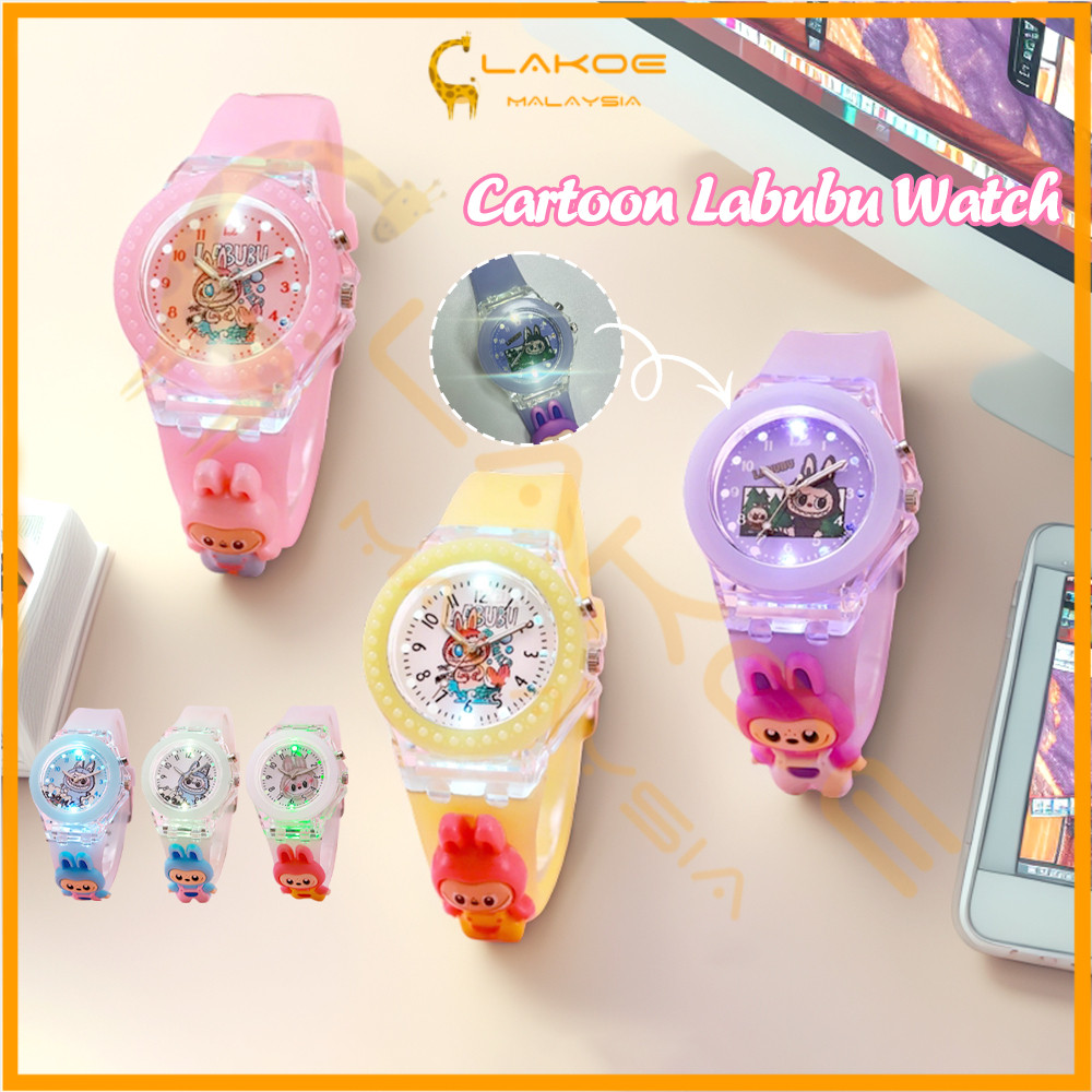 lakoe Labubu Watch Kids Jam Tangan Labubu Hadiah Budak Luminous Watch ...