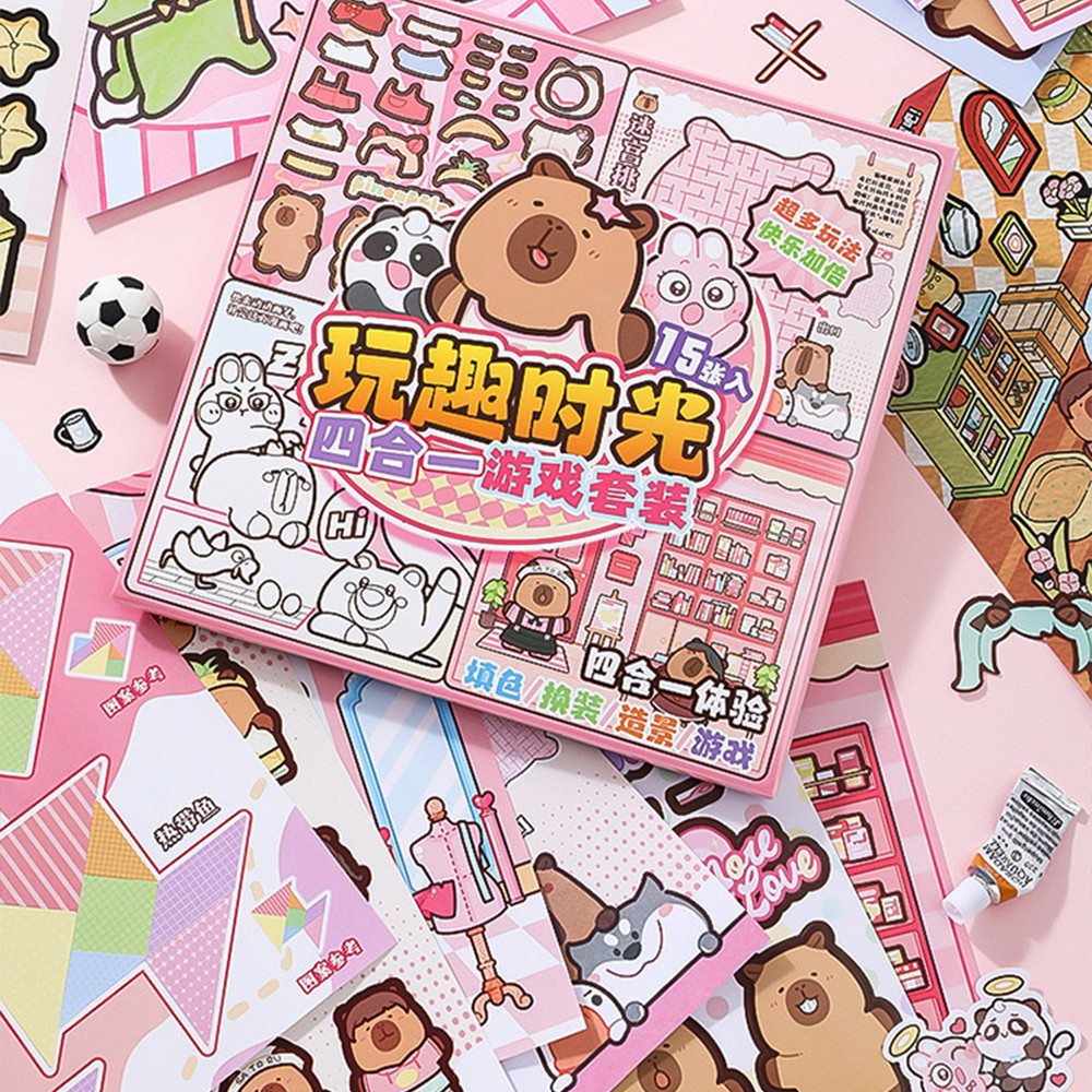 Capybara Stickers - 3D Scene Sticker for Kids - Books Decoration, Funny ...