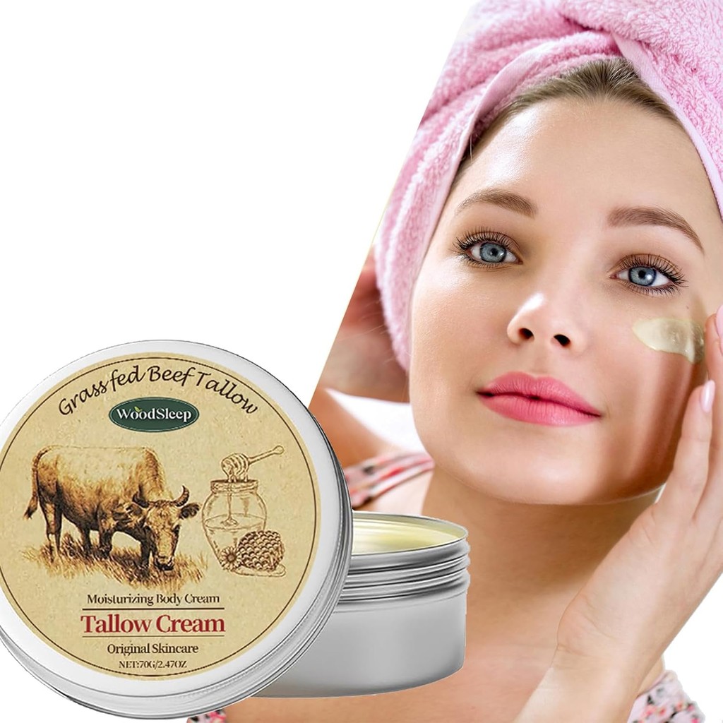 Beef Tallow for Face, Grass Fed Beef Tallow, Organic Beef Tallow Balm Face Moisturizer for All