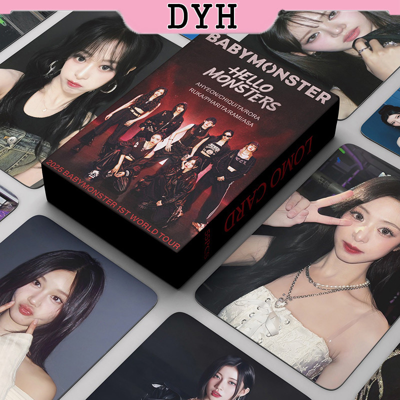 55pcs/box BABYMONSTER Photocards HELLO MONSTERS Album KPOP LOMO Card ...
