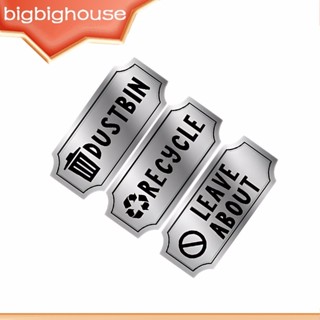 【Biho】1/2/3 3x Trash And Recycle Symbol Sticker - PVC Made Easy Sorting ...