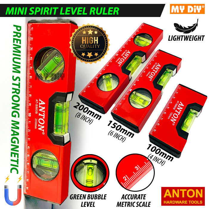 MYDIYSDNBHD - ANTON MINI PREMIUM MAGNETIC SPIRIT LEVEL RULER 4