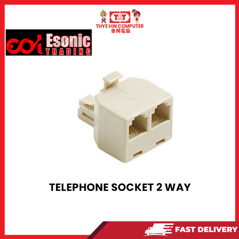 TELEPHONE SOCKET 2 WAY(DELIVER BY MELAKA&SEREMBAN) | Shopee Malaysia