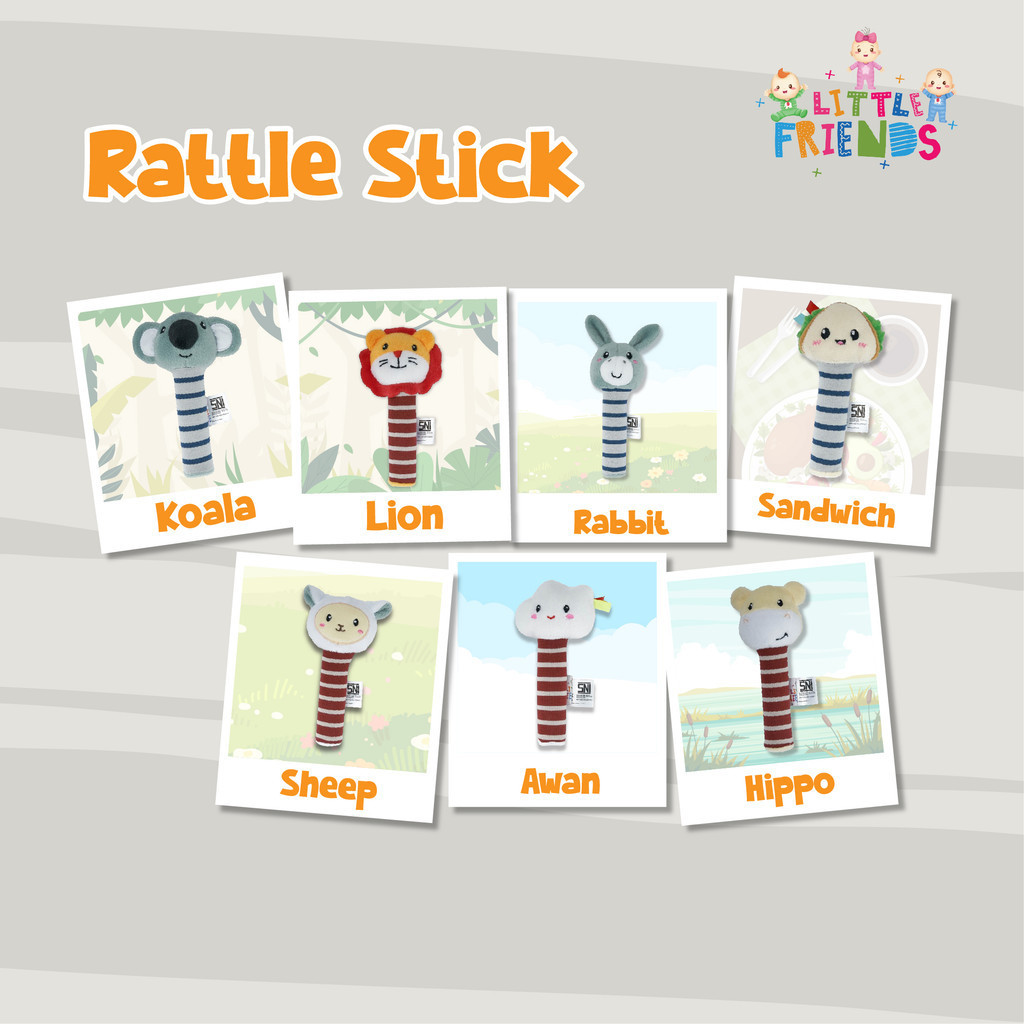 Little Friends Rattle Stick Character LFR2430 LFR2440 LFR2450 LFR2460 ...
