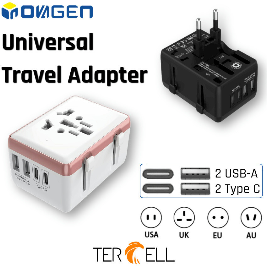 INOVAGEN Universal Charging Converter,2 USB+2 TypeC Charging Port ...