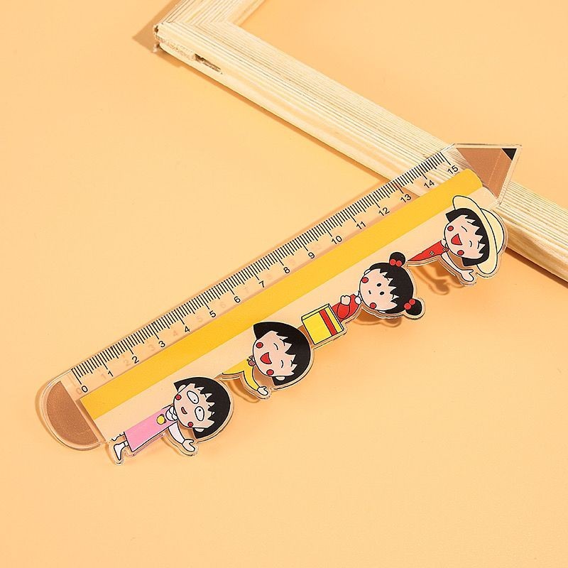 Cherry Maruko Cartoon Children Ruler Elementary School Girls Cute Ruler ...