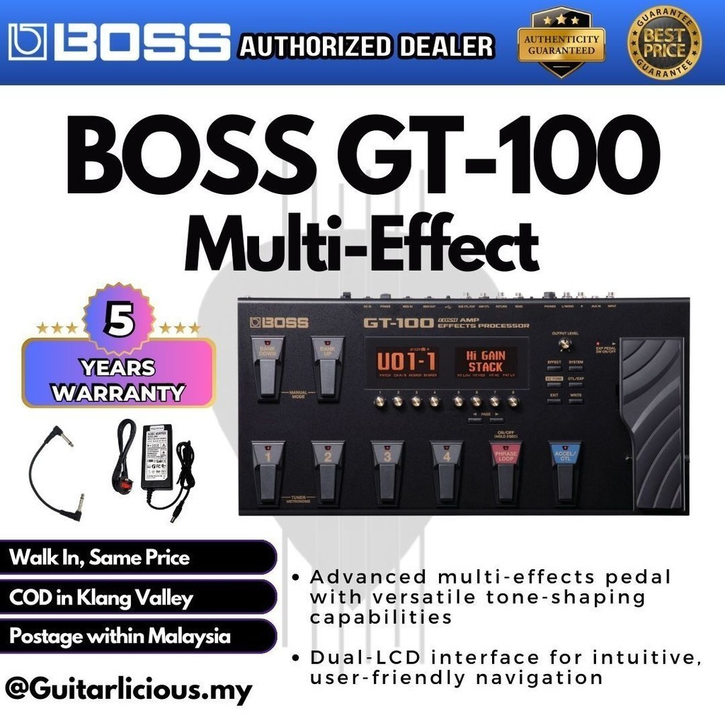 Boss GT100 Guitar MultiEffects Pedal ( GT100 / GT 100 / GT ) Shopee