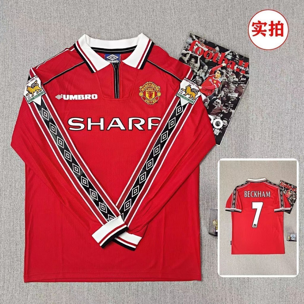 retro Issue 9899 man utd home beckham GIGGS soccer jerseys football ...