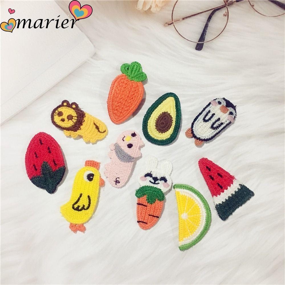 MARIER Cartoon Fruit Hairclips, Colourful Embroidery Children's Hair ...