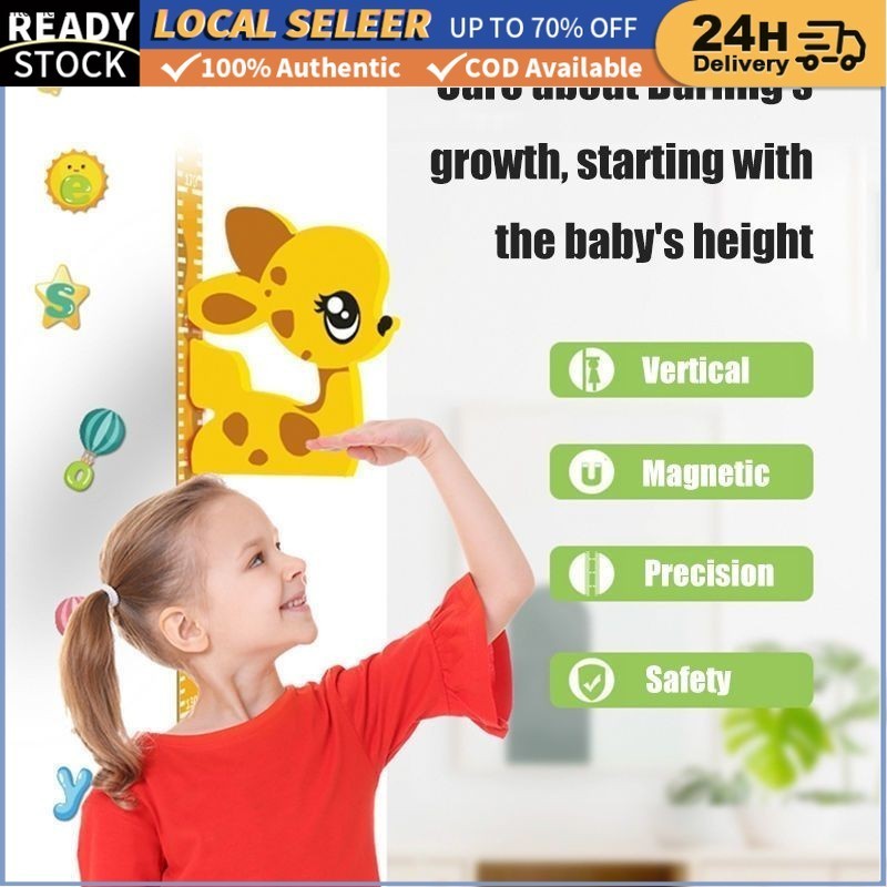 Cartoon Height Sticker Wall Self-adhesive Removable 3D Magnetic Suction ...